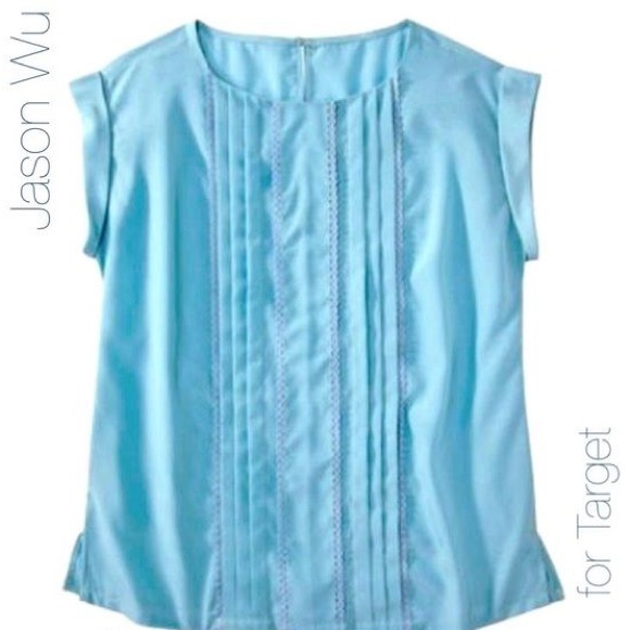 Jason Wu for Target Blue Ruffle Front Blouse - Picture 1 of 4